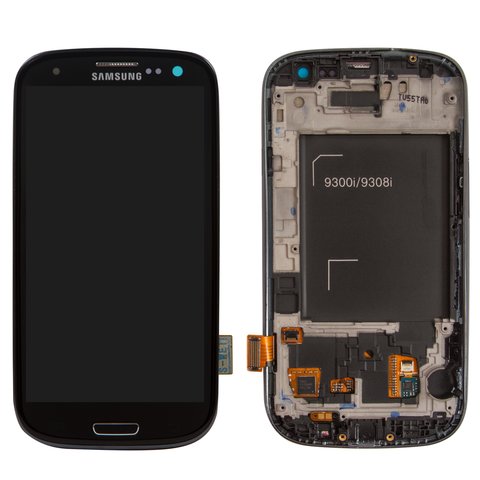 Дисплей для Samsung I9300i Galaxy S3 Duos, I9301 Galaxy S3 Neo, черный, Оригинал переклеено стекло 
