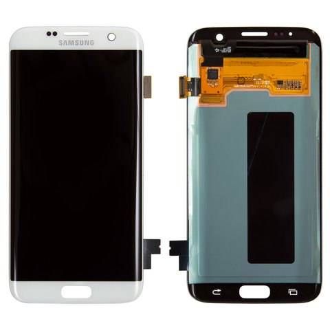 Дисплей для Samsung G935 Galaxy S7 EDGE, білий, без рамки, Оригінал переклеєне скло 