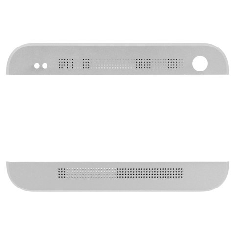 Верхняя + нижняя панель корпуса для HTC One M7 801e, серебристая