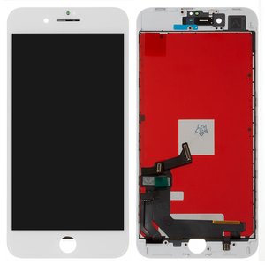 Дисплей для iPhone 8 Plus, белый, с рамкой, AAA, Tianma