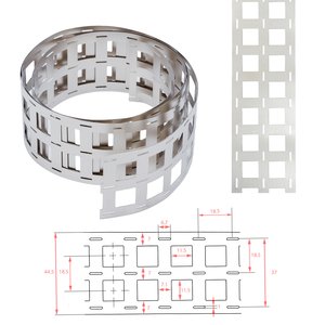 Стрічка нікелева для зварювання акумуляторів 18650 3P, 0,2 мм, 18,5 мм, 1 м, нікельована сталь