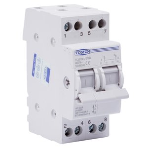 Автомат ввода резерва TOMZN TO219G, 2P, 400 В, 63A, MTS, трипозиційний