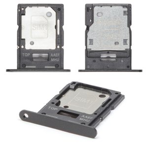 Тримач SIM карти для Samsung A155 Galaxy A15, чорний, dual SIM, brave black