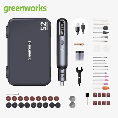 Шліфувальна машина Greenworks AGK302, 52 in 1, 80W