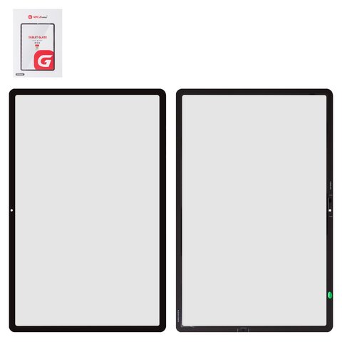 Скло корпуса G+OCA PRO для Samsung T730  Galaxy Tab S7 FE 12.4" Wi FI, T735  Galaxy Tab S7 FE 12.4" LTE, T736B  Galaxy Tab S7 FE 12.4" LTE 5G, з ОСА плівкою, чорне