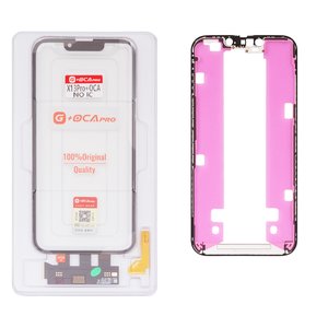 Сенсорний екран G+OCA PRO для iPhone 13 Pro, з рамкою, з ОСА плівкою, чорний, без мікросхеми