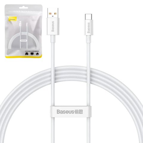USB кабель Baseus Superior, USB тип C, USB тип A, 150 см, 100 Вт, білий, #P10320102214 02