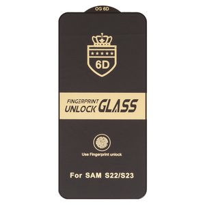 Захисне скло ESD 6D для Samsung S901B Galaxy S22 5G, S911 Galaxy S23, сумісне з чохлом, Full Glue, Anti Static, без упаковки , чорний