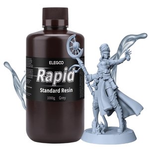 Фотополімерна смола для 3D принтера ELEGOO Rapid Standard Resin Grey, 1 кг