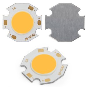 COB LED Chip 5 W (warm white, 450 lm, 20 mm, 300 mA, 15-17 V) COB LED Chip 5 W (warm white, 450 lm, 20 mm, 300 mA, 15-17 V)
