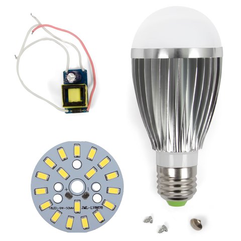 LED Light Bulb DIY Kit SQ-Q03 9 W (cold white, E27), Dimmable